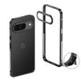 thumbnail image 1 of Compatible with Google Pixel 9 / 9 Pro Metal Bumper Phone Case,Slim Fit No Back Design Excellent Heat Dissipation,With Lens Protector,Shockproof Anti-fall Ultra Slim Rugged Frame Case,Black, 1 of 6