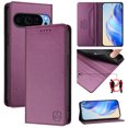 thumbnail image 1 of Compatible with Google Pixel 9 / 9 Pro Wallet Case, PU Leather Flip Case with RFID Blocking Card Slots, Kickstand Slim Fit Magnetic Wireless Charging Phone Cover for Google Pixel 9 / 9 Pro, Darkpurple, 1 of 11