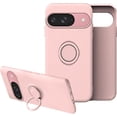 thumbnail image 1 of Compatible with Google Pixel 9 Case with Ring Kickstand Green, Google Pixel 9 Phone Case Silicone Liquid with Soft Microfiber Lining Slim Shockproof Protective Cover (Rosa), 1 of 14