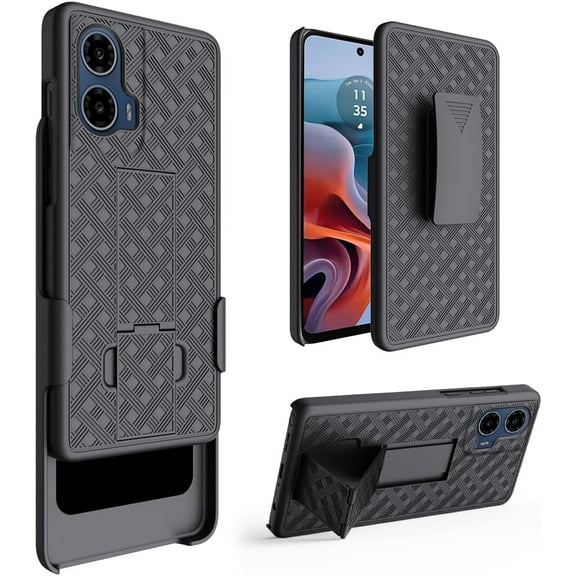 Thousand Gear Compatible for Motorola Moto G Stylus 5G 2024 with Screen Protection Case with Belt Clip Holster Kickstand Slim Cover