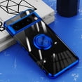 thumbnail image 1 of Compatible with Google Pixel 9 Pro Case Clear Shockproof Silicone Phone Cases with Ring Holder,[Supports Magnetic Car Mount] Magnetic 360 Rotation Kickstand Thin Soft TPU Protective Cover,Blue, 1 of 10