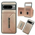 thumbnail image 1 of Compatible with Google Pixel 9 / 9 Pro, Premium PU Leather Phone Case Back Cover Magnetic Detachable Wallet Card Holder Pocket Fall Protection Kickstand for Google Pixel 9 / 9 Pro, Rosegold, 1 of 11