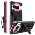 thumbnail image 1 of Compatible with Google Pixel 9 Pro XL Back Case, 360 Rotating Removable Belt Clip & Hidden Kickstand & Hard PC + Soft TPU & Anti-fall & Shock Absorption Phone Case for Google Pixel 9 Pro XL, Pink, 1 of 15