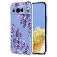 thumbnail image 1 of Compatible with Google Pixel 9 Pro XL Case Clear with Flower Design, Cute Soft Silicone TPU Floral Aesthetic Women Girls Transparent Protective Shockproof Anti-Scratch Anti-Yellow Phone Cover, E, 1 of 7