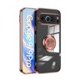 thumbnail image 1 of Compatible with Google Pixel 9 Pro XL Case Clear Shockproof Silicone Phone Cases with Ring Holder,[Supports Magnetic Car Mount] Magnetic 360 Rotation Kickstand Thin Soft TPU Protective Cover,Rosegold, 1 of 6