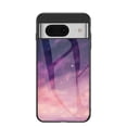 thumbnail image 1 of Compatible with Google Pixel 9 Pro XL Case,Cute Starry Sky Patterned  Fashionable Tempered Glass Back with Soft Silicone Bumper Lightweight Protective Phone Case,Dreamy, 1 of 12