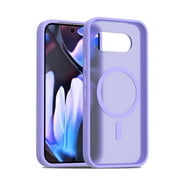Compatible WIth Google Pixel 9A Phone Case,Frosted Translucent Designing,Compatible with Mag-Safe,Shockproof Rugged Drop-Proof Ultra Slim Silky Touch Phone Case Cover,Purple