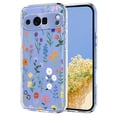 thumbnail image 1 of Compatible with Google Pixel 9a Case Clear with Flower Design, Cute Soft Silicone TPU Floral Aesthetic Women Girls Transparent Protective Shockproof Anti-Scratch Anti-Yellow Phone Cover, B, 1 of 7