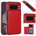 thumbnail image 1 of Compatible with Google Pixel 9a Case, with PU Leather Credit Card Holder Magnetic Back Stand Cell Accessories Flip Purse Slim Design Phone Cover for Google Pixel 9a Women Men, Red, 1 of 9