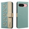 thumbnail image 1 of Compatible with Google Pixel 9a Wallet Case with Card Holder, Premium PU Leather Floral Design Flip Cover with Kickstand Magnetic Closure, RFID Blocking Case for Google Pixel 9a, Green, 1 of 6