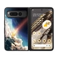 thumbnail image 1 of Compatible with Google Pixel Fold Case,Cute Starry Sky Patterned  Fashionable Tempered Glass Back with Soft Silicone Bumper Lightweight Protective Phone Case,Sparkling, 1 of 7