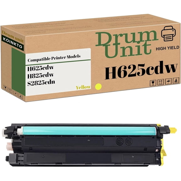 Compatible H625cdw Drum Unit Replacement for Dell MJN86 CD7Y3 D20NH 16C0Y Imaging Unit Use for H625cdw H825cdw S2825cdn Printer 50000 Pages