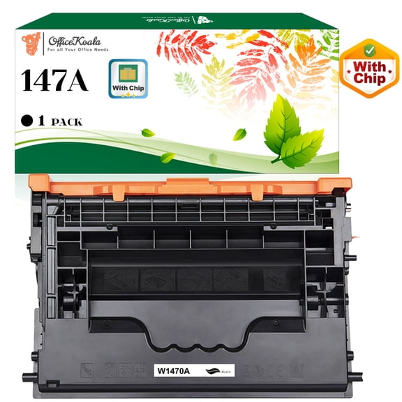 Compatible HP 147A Black Toner Cartridges(with Chip), 10500 Pages Yield (Replacement for OEM Part W1470A)
