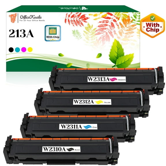 Compatible HP 215A Black/Cyan/Magenta/Yellow Toner Cartridges(with Chip) (Replacement for OEM Part W2310A W2311A W2312A W2313A)