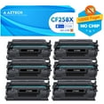thumbnail image 1 of Compatible for HP 58X CF258X 58A CF258 Black Laserjet High Yield Toner Cartridge (6-Pack without Chip) for Laser Jet Pro M404n M404dn M404dw MFP M428dw M428fdw M428fdn Printer Ink, 1 of 9
