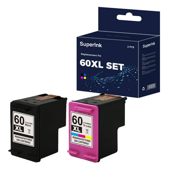 Compatible HP 60XL Inkjet Cartridge Combo High Yield By Superink