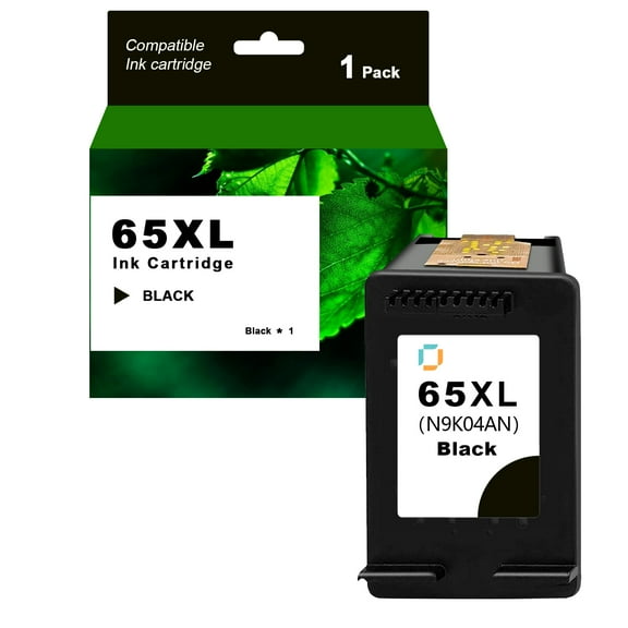 Compatible HP 65XL (N9K04AN) High-Yield Black Ink Cartridge 1 Pack to use with Deskjet 2655, 3720, 3730, 3732, 3752, 3755, 3758 Printers. Reliable Printing For Home & Office.