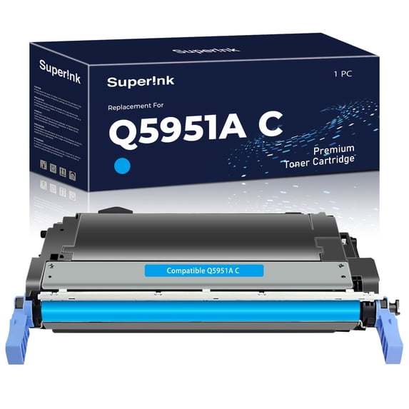 Compatible HP Q5951A Cyan Toner Cartridge (HP 643A) By Superink
