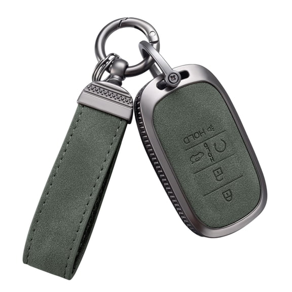 Compatible with Honda Key Fob Cover with Keychain Leather Key Case Protector for 2022 Honda Accord Civic CRV Pilot Odyssey 11th Gen Smart Key Case Holder