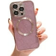 thumbnail image 1 of Compatible with IPhone 14 Pro Max Magnetic Case Glitter ,Compatible with MagSafe ,Camera Protector Luxury Plating Cute Bling Shiny Clear for Women Girls Cover Case for Iphone14promax (Rose pink), 1 of 9