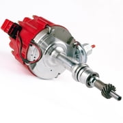Compatible Ignition HEI Red Cap Distributor with 65K Volt Coil 1030213 PE330U for SBF Ford Small Block 260 289 302
