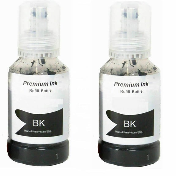 Compatible Ink Bottle Replacement for 502 T502 Refill Ink for ET-2760 ET-2750 ET-3760 ET-4760 ET-3750 ET-4750 ET-3710 ET-15000 ET-3700 2700 Printer (2 Black)