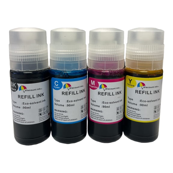 Compatible Ink Bottle Replacement Eco-Solvent Water Based Ink for L Series Printer That use T502 T522 T664 664 502 522 Black Cyan Magenta Yellow Regular