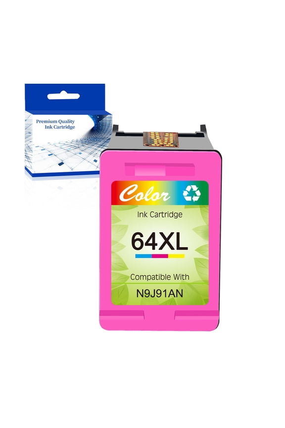 Compatible Ink Cartridge 64XL Color replacement for Envy Photo 7855 7858 7800 7155 6258