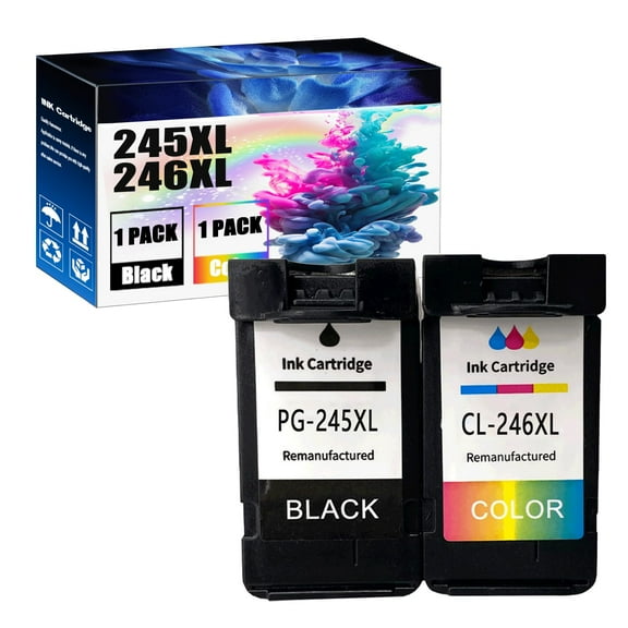 Compatible Ink Cartridge PG-245XL CL-246XL for Canon TR4520 MX490 IP2820 MG2420 TS3100 Printers (Black&Color)