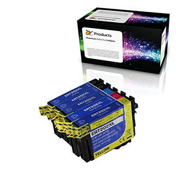Compatible Ink Cartridge Replacement 5 Pack for Epson 202 202XL for XP-5100 WF-2860