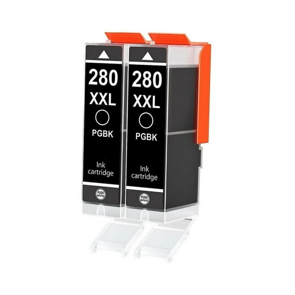 Compatible Ink Cartridge Replacement for Canon 280 PGI-280XXL to use with PIXMA TS9120 TS8320 TS8220 TS8120 TS9100 TS8100 TS8200 TS8300 Printer (2 Black)