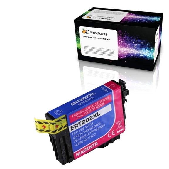 Compatible Ink Cartridge Replacement Pack for Epson 202 202XL for XP-5100 WF-2860 (Magenta)