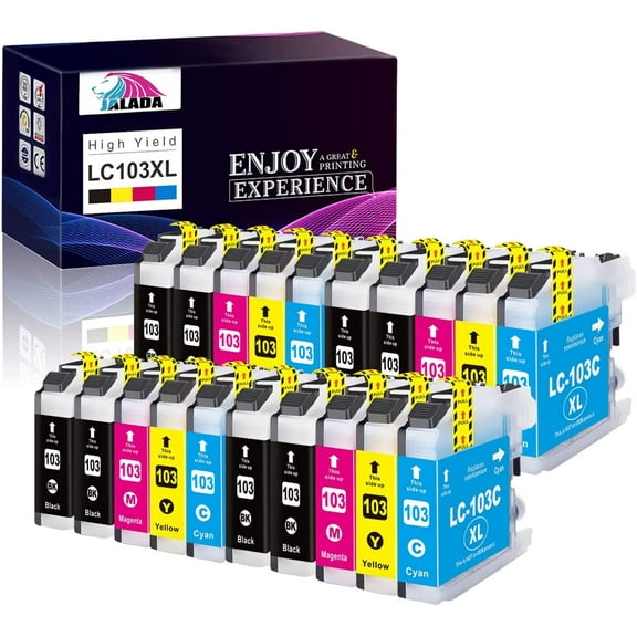 Compatible Ink Cartridge Replacement for Brother LC103 LC103XL LC101 LC101XL Compatible for Brother MFC J870DW J450DW