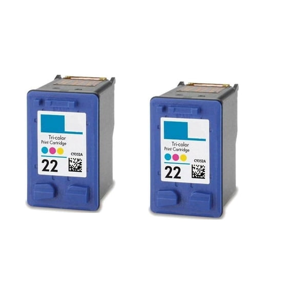Compatible Ink Cartridge Replacement for C9352A XL 22 22 XL -2Pack