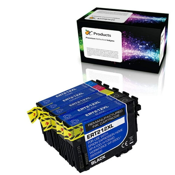 Compatible Ink Cartridge Replacement for Epson 212 212XL for XP-4100 XP-4105 WF-2830 WF-2850 (5 Pack)