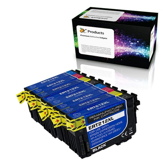 Compatible Ink Cartridge Replacement for Epson 212 212XL for XP-4100 XP-4105 WF-2830 WF-2850 (8 Pack)