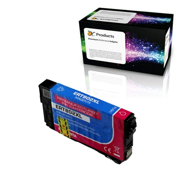 Compatible Ink Cartridge Replacement for Epson 802 802XL Magenta for WorkForce Pro WF-4720 WF-4730 WF-4734 WF-4740 EC-4020 EC-4030 EC-4040