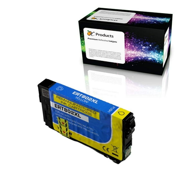 Compatible Ink Cartridge Replacement for Epson 802 802XL Yellow for WorkForce Pro WF-4720 WF-4730 WF-4734 WF-4740 EC-4020 EC-4030 EC-4040