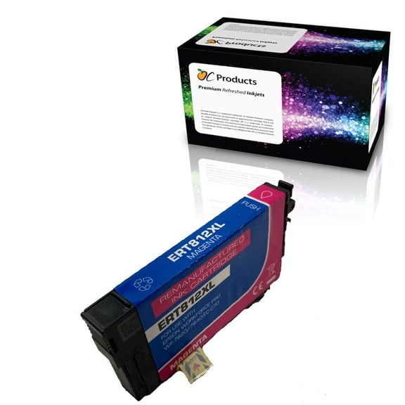 Compatible Ink Cartridge Replacement for Epson 812 812XL Magenta for WF-7310 WF-7820 WF-7840 EC-C7000