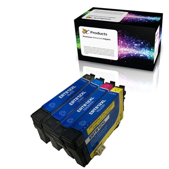 Compatible Ink Cartridge Replacement for Epson 812 812XL for WF-7310 WF-7820 WF-7840 EC-C7000 (4 Pack)