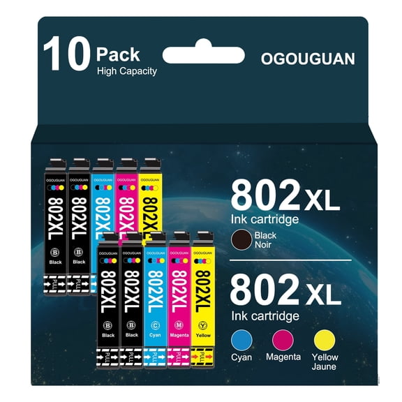 Compatible Ink Cartridges Combo Pack Replacement for Epson WorkForce Pro WF-4740 WF-4730 WF-4720 EC-4020 EC-4030, 10 Pack Black Cyan Magenta Yellow
