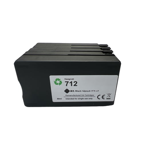 Compatible Ink Cartridges Replacement for 712 Ink Cartridges 712XL Ink for for DesignJet T650 T630 T230 T210 Studio Plotter Printers Magenta Black Cyan Yellow (4 Pack)