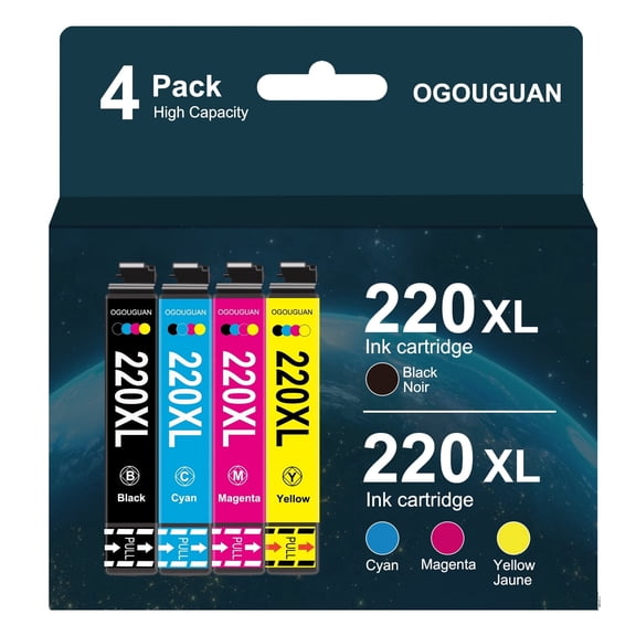 Compatible with Ink Cartridges Replacement for WF-2760 WF-2750 WF-2630 WF-2650 WF-2660 XP-320 XP-420 XP-424 Printer, 1 Black 1 Cyan 1 Magenta 1 Yellow 4 Pack