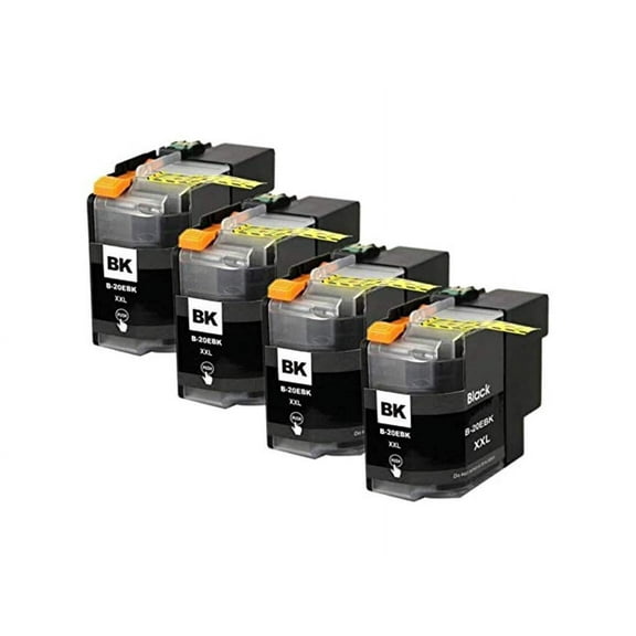 Compatible Ink Cartridges Replacement LC-20E LC20E XXL for Brother MFC-J985DW MFC-J5920DW MFC-J775DW MFC-J985DWXL - 4 Black