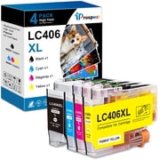 4 Pack Compatible LC406XL Ink Cartridges for Brother Printer J4535DW MFC-J4335DW MFC-J5855DW MFC-J6555DW MFC-J6955DW, Replacements Ink Cartridges LC406XL BK/C/M/Y,