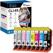 CLI-65 Ink Eight Color Pack Replacements for Canon CLI 65 Ink Cartridges, Compatible with Canon PIXMA PRO-200, and PIXMA PRO-200S Printers Printers