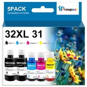 31 32XL Ink Bottle Set, Smart Tank 7602 5101 6001 651 Ink Refill Compatible with 31 Ink 32XL Black Ink Bottle Set for Smart Tank 5101 7602 5000 651 5103 6001 7301 7001 7302 5102 7002 7006 Printers