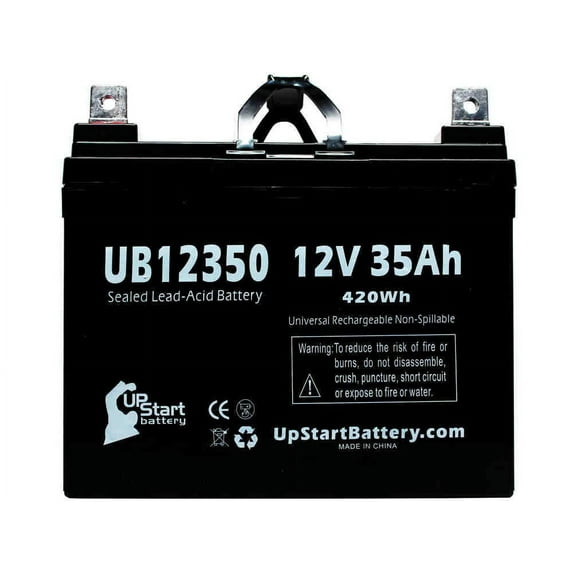 Compatible KUBOTA 2718H Battery - Replacement UB12350 Universal Sealed Lead Acid Battery (12V, 35Ah, 35000mAh, L1 Terminal, AGM, SLA)
