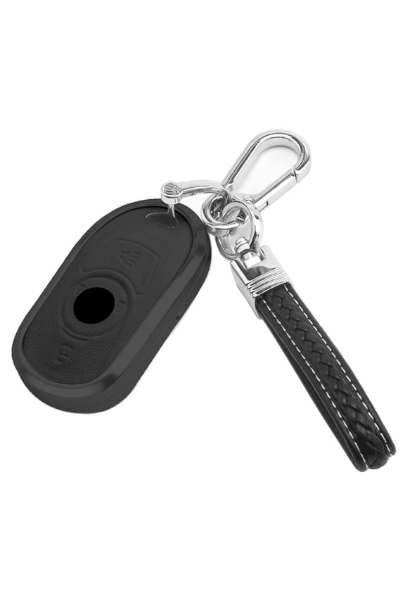 Compatible Key Fob Cover for Alloy Leather Car Key Fob Cover,Light Weight Key Fob Case Compatible with Buick 3 Buttons Enclave Lacrosse Verano Encore Regal Envision Cascada GL8 Keychain