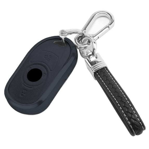 Compatible Key Fob Cover for Alloy Leather Car Key Fob Cover,Light Weight Key Fob Case Compatible with Buick 3 Buttons Enclave Lacrosse Verano Encore Regal Envision Cascada GL8 Keychain